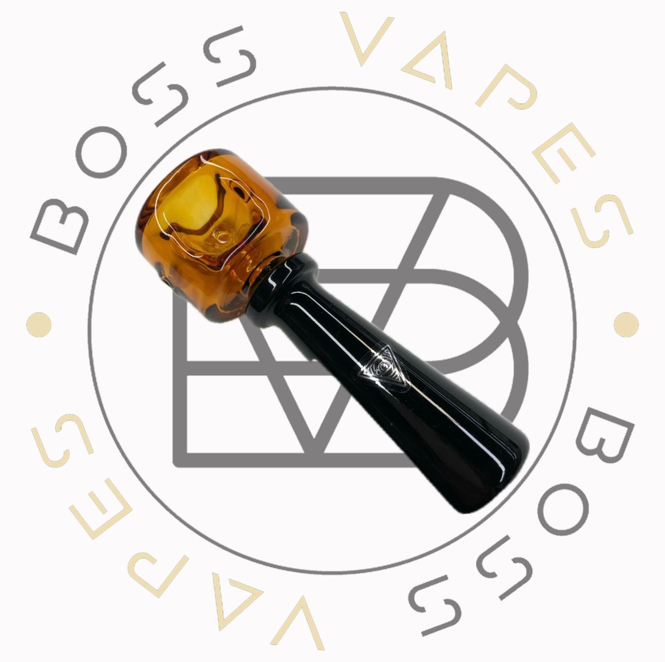 4.25" Honey Gold & Black Dapper Hand Pipe