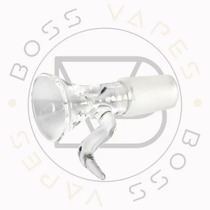14mm Disc Handle Cone Pull-Out - RED EYE GLASS (Clear)
