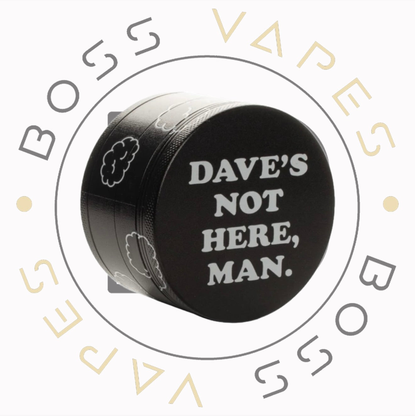 Cheech & Chong Glass 'Dave's Not Here Man' Grinder 4 parts