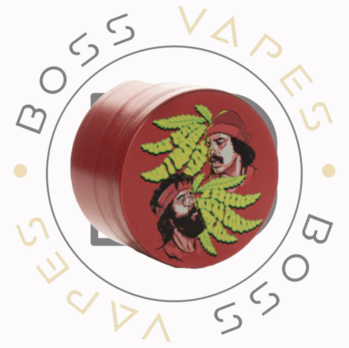 63mm Cheech &  Chong Parked 4 Piece Metal Grinder