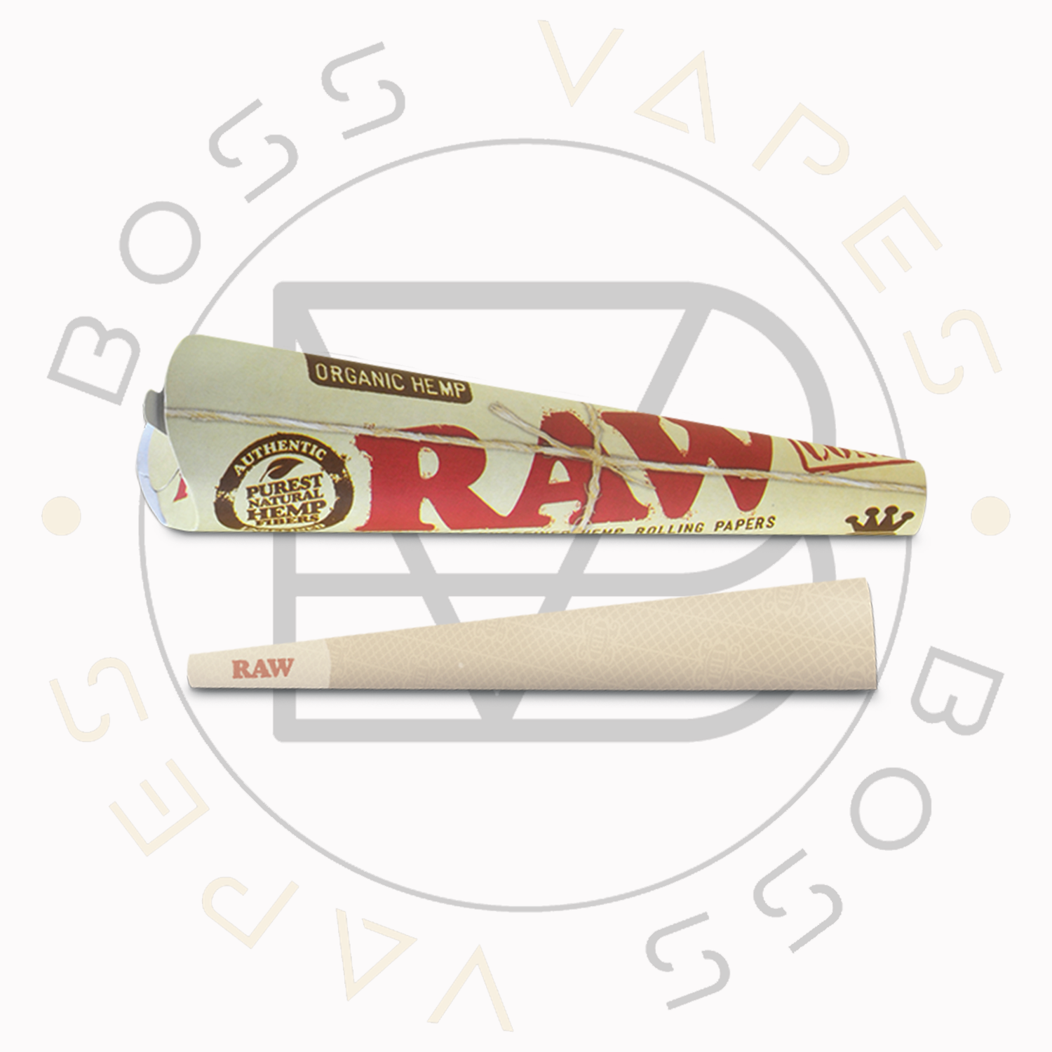 RAW Organic Hemp King Size Cone 3 pack