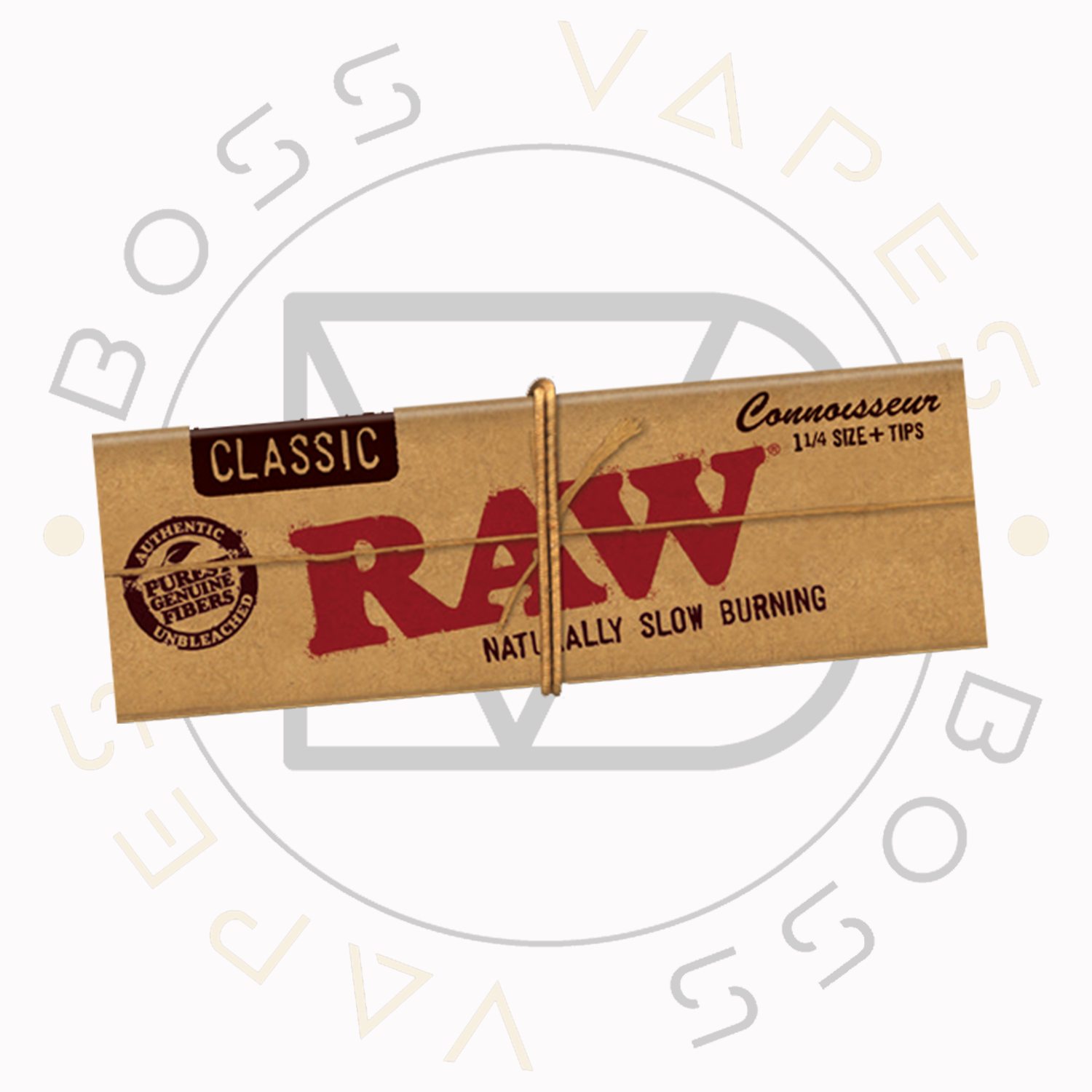 Raw Classic Connoisseur 1 1/4  Slim Rolling Papers And Tips