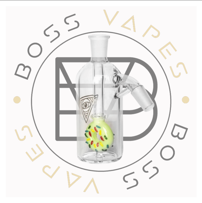Red Eye Glass 14mm 45° Donut (Green Slime ) Ash Catcher