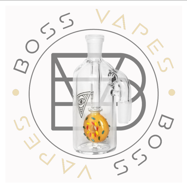 Red Eye Glass 14mm 90° Donut (Jade Yellow ) Ash Catcher
