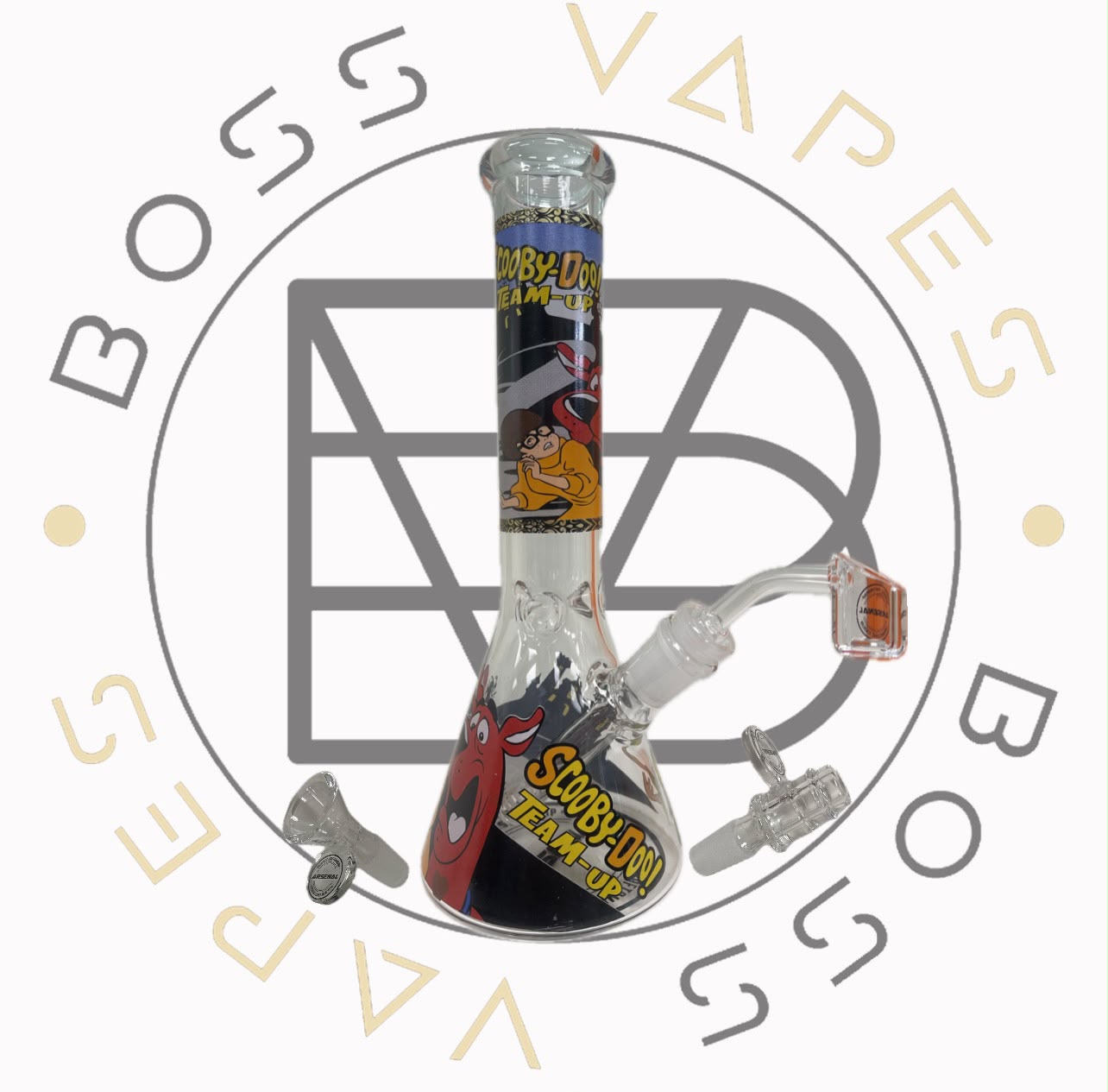 10" 5mm Arsenal Ghost chasers glass Bong W/3 bangers (Design A)