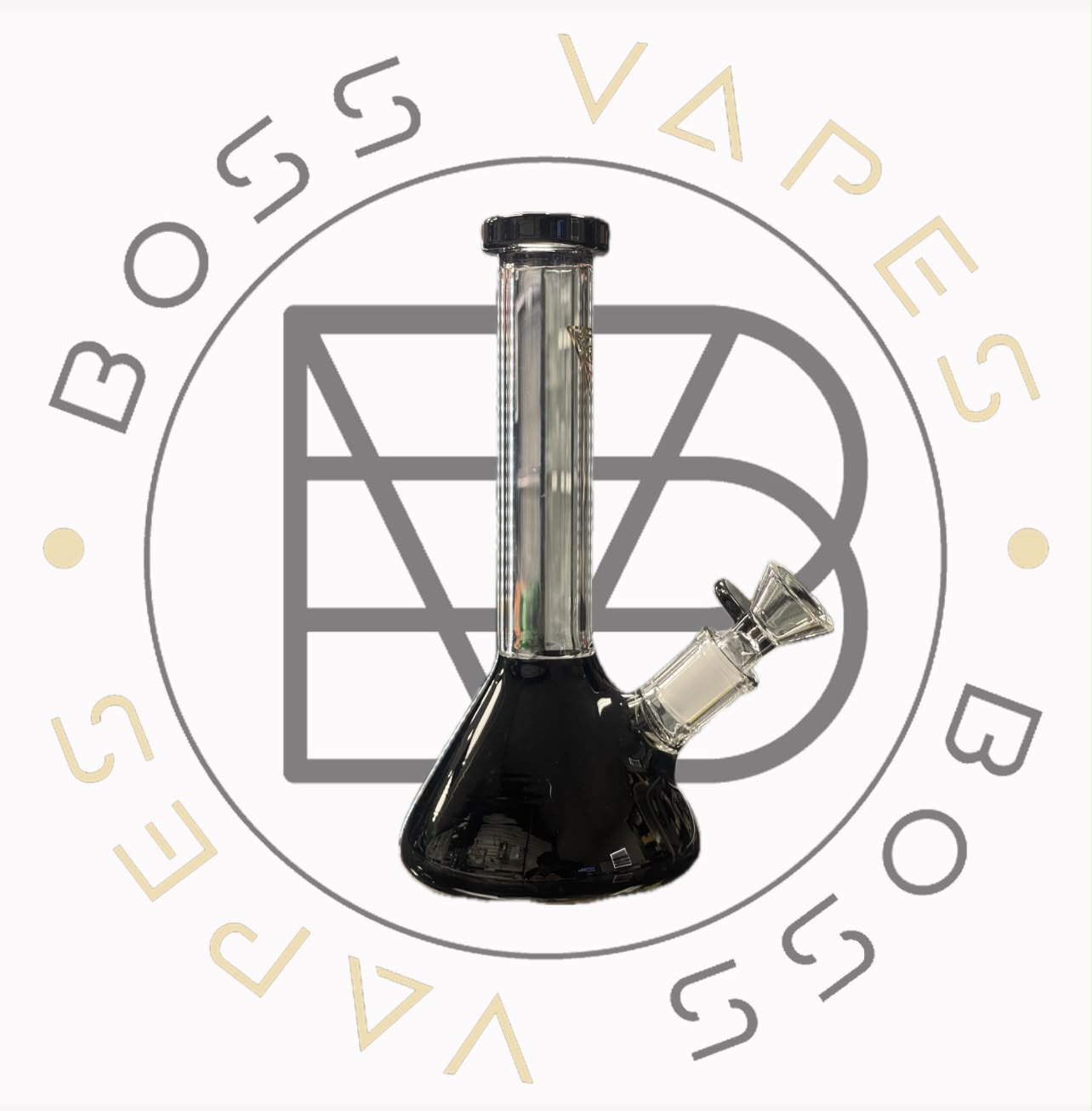 Red Eye Tek 8" Tall Black Midge Mini Beaker Tube W/ Fixed Downstem
