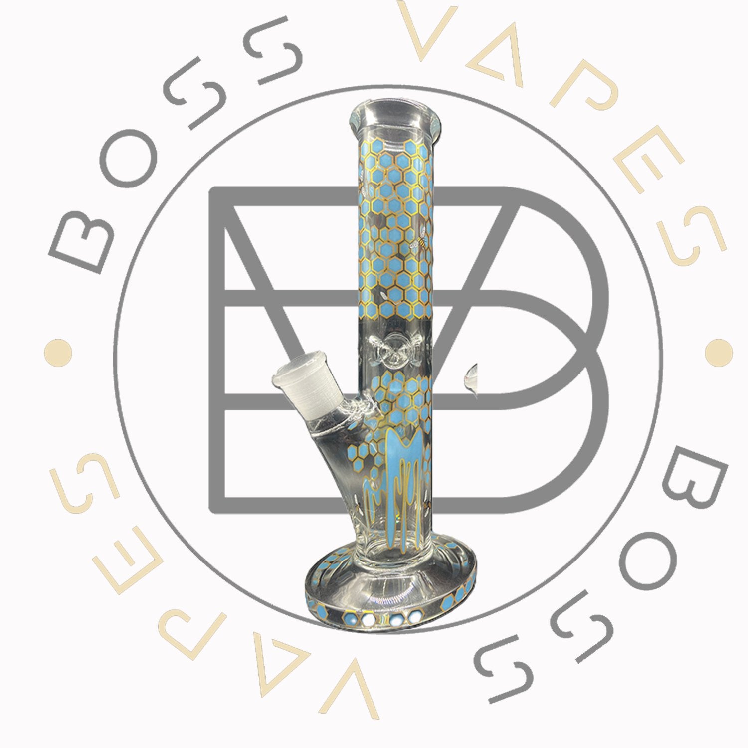 10" Honey Straight Bong (Blue)