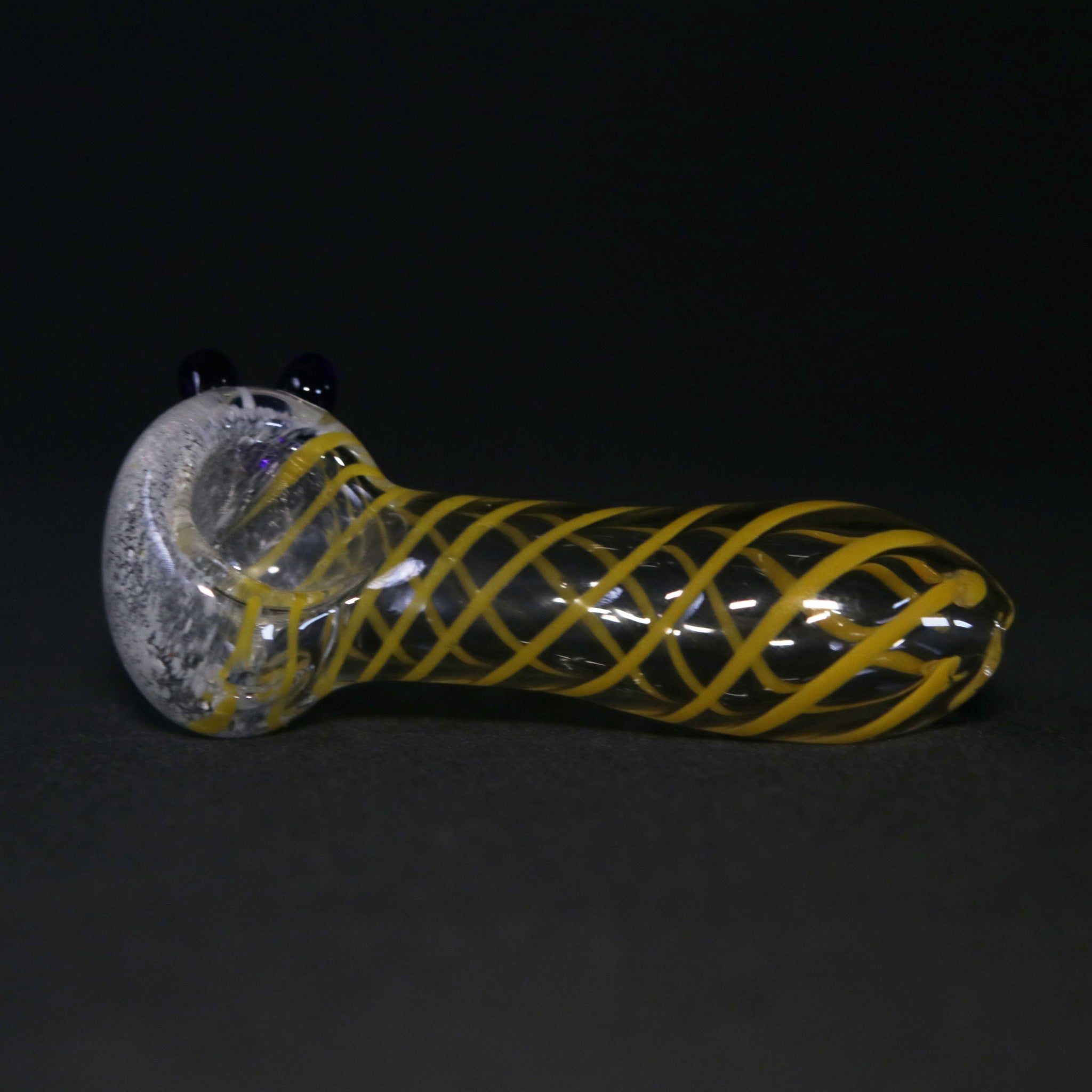 3″ Yellow Stripes Glass Handpipes