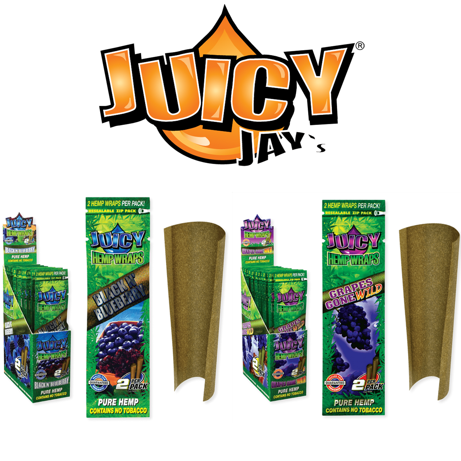 Juicy Jay Hemp Wraps 2/Pack - Boss Vapes