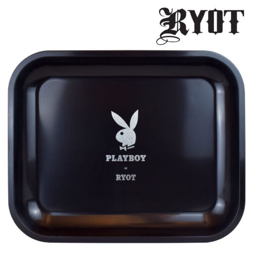 PLAYBOY BY RYOT ROLLING TRAY – SILVER BUNNY LRG